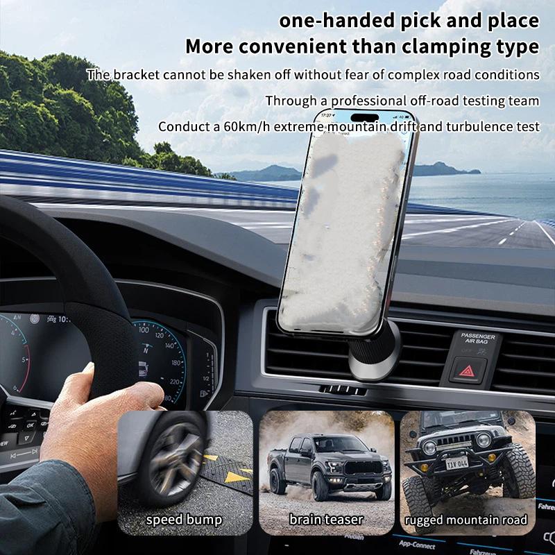 Magnetic Phone Holder For Car Vent - New 1Pcs Carbon Fiber Magnetic Car