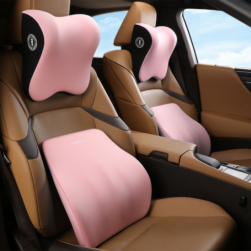 Memory Foam Car Neck Pillow Lumbar Support - Comfortable Memory Foam Car Seat Cushion