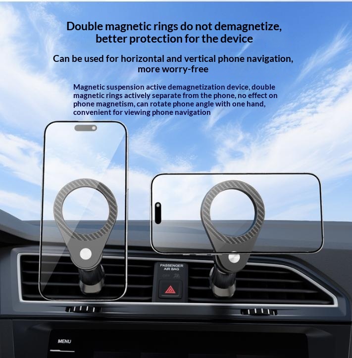 New 1Pcs Carbon Fiber Magnetic - Magnetic Phone Holder For Car Vent review and price