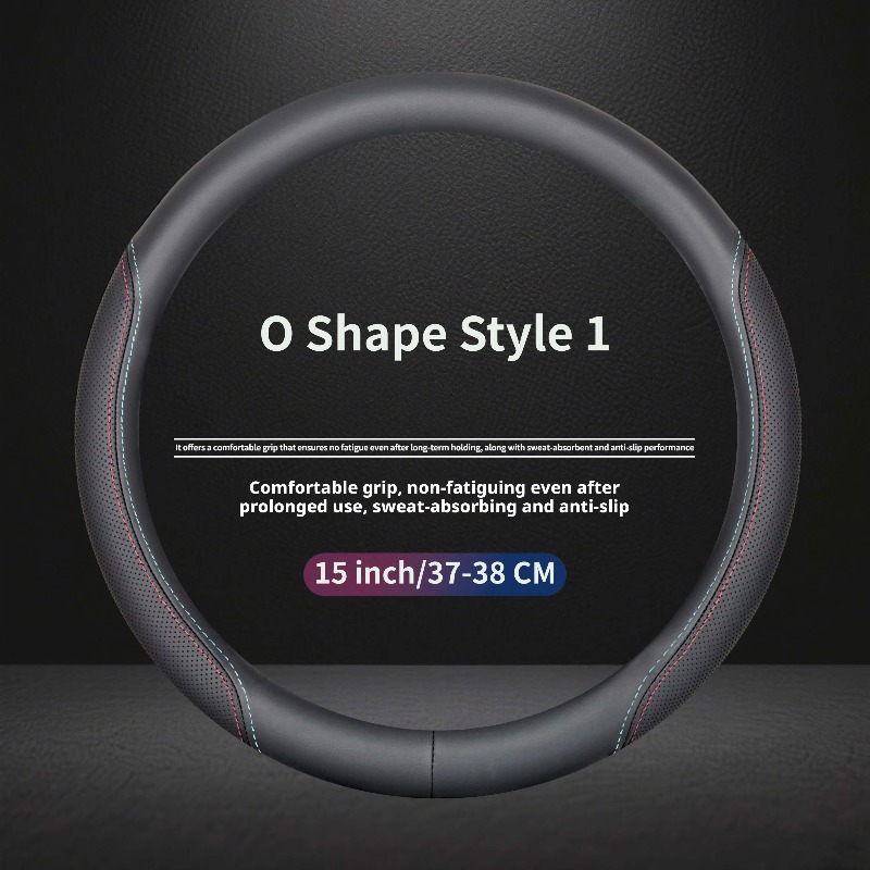 Nappa Leather Universal Steeri - Car Steering Wheel Cover Anti Slip Breathable review and price