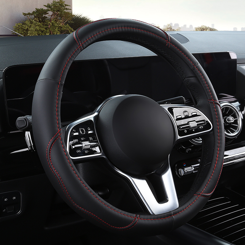 Car  Anti-Slip Leather  Steeri - Car Steering Wheel Cover Anti Slip Breathable review and price