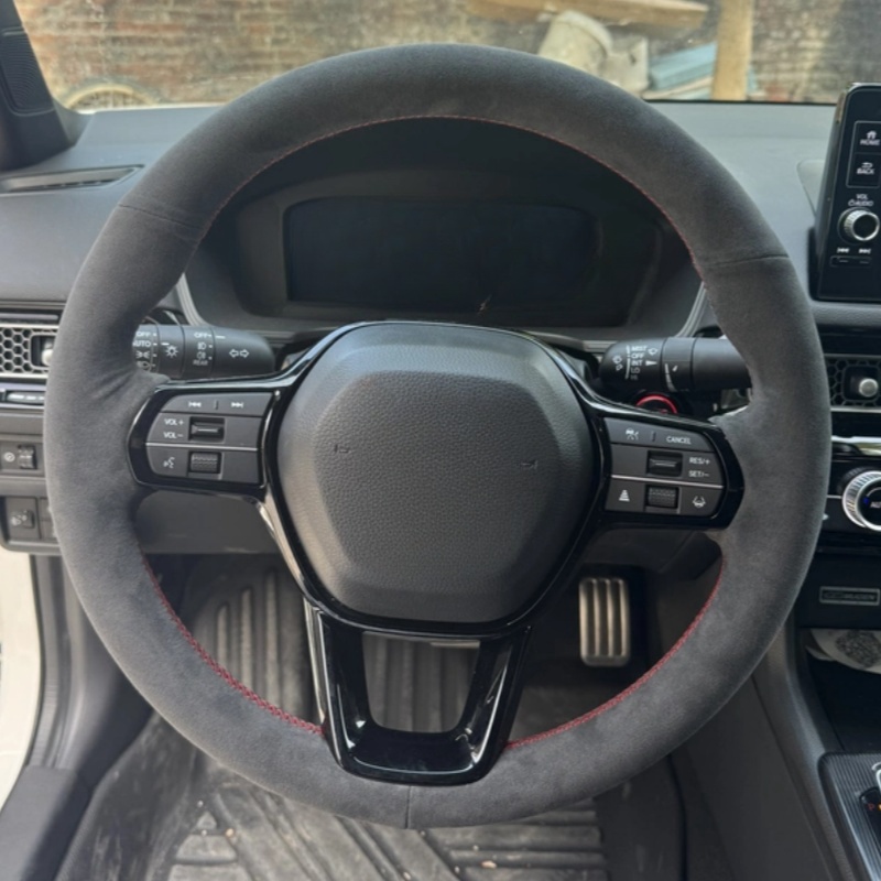 Custom Hand-stitched Black Sue - Car Steering Wheel Cover Anti Slip Breathable review and price
